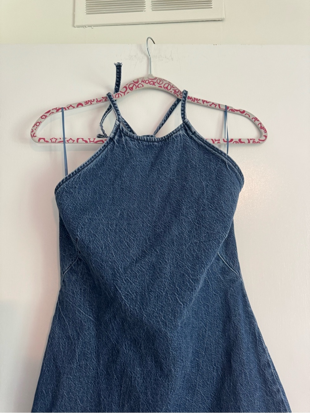 Abercrombie & Fitch Dark Blue Denim Halter Mini Dress - Picture 2 of 5